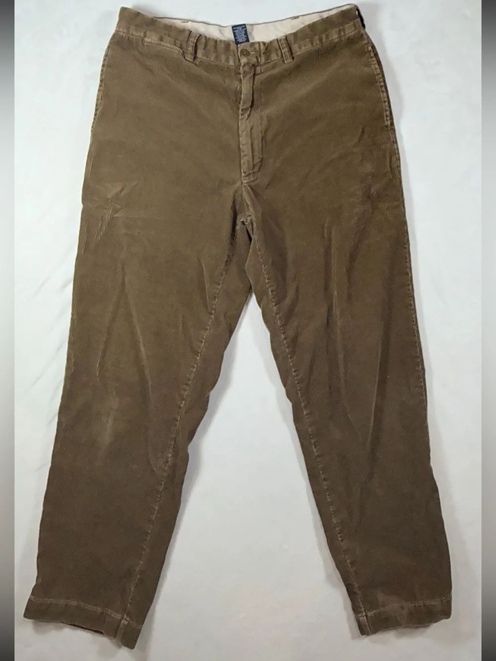 Polo Ralph Lauren Polo Sport 34W 32L Tan Corduroy Trousers Pants Vintage Y2K 90s